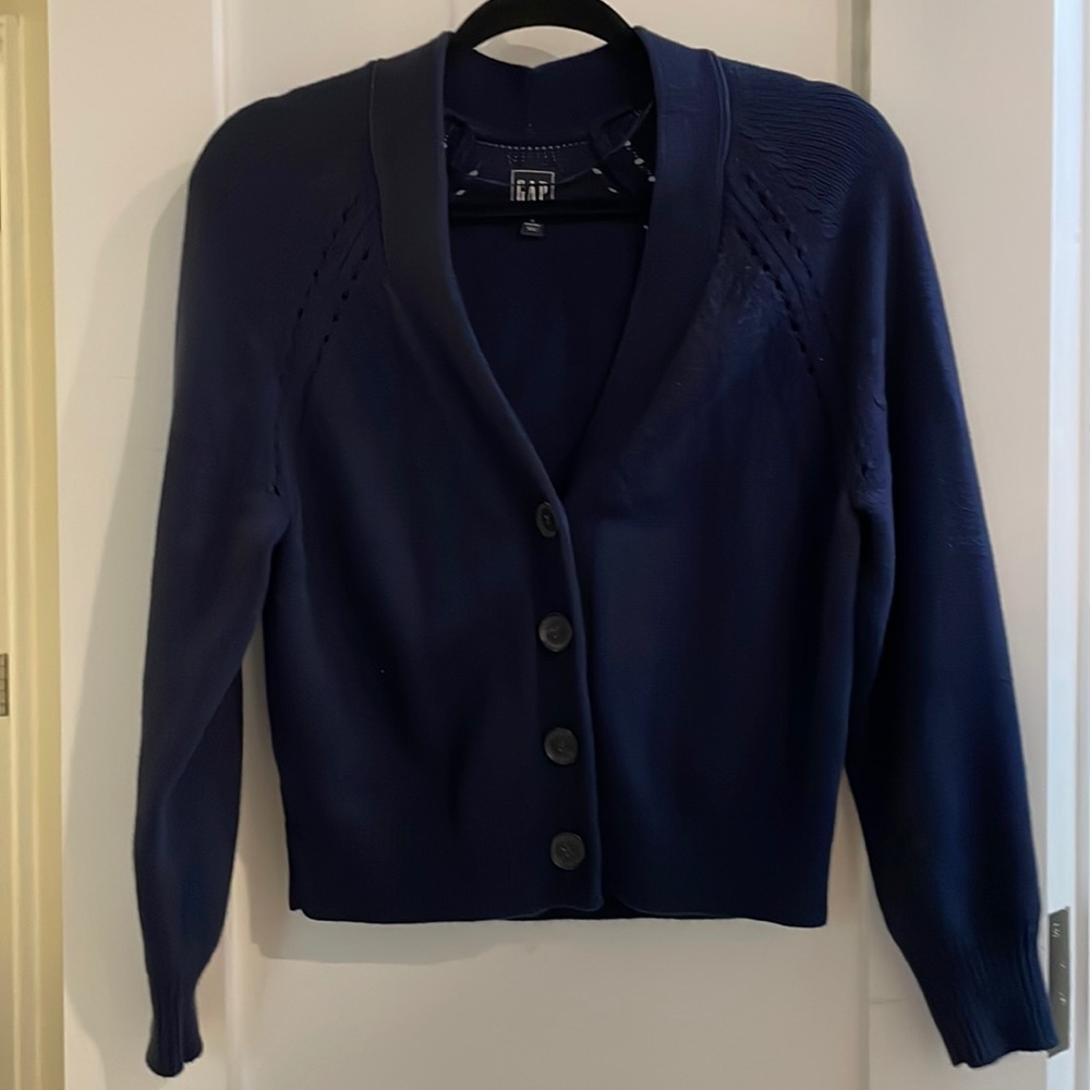 Navy Knit Cardigan